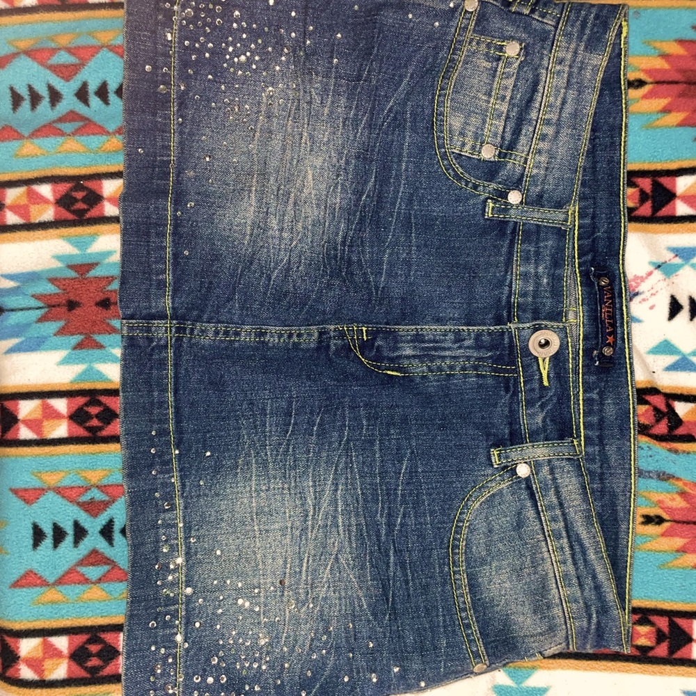 Women’s denim skirt size 11, beaded. NWOT